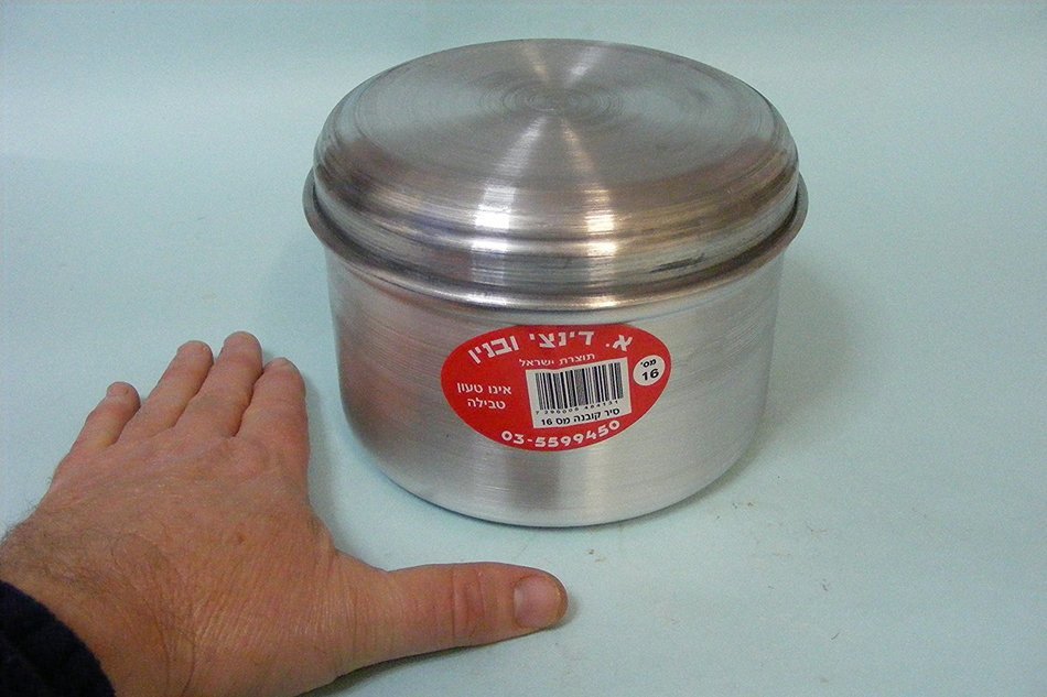 CatchTheWave JACHNUN Aluminum Bowl Pot Cookware Original Traditional Yemenite Jewish Food Baking Cooking Dish... N8