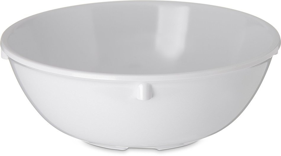 Carlisle 4352802 Dallas Ware Melamine Nappie Bowl, 10 oz. Capacity, 4.96 x 1.81", White (Case of 48)