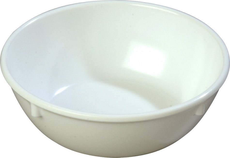 Carlisle 4352802 Dallas Ware Melamine Nappie Bowl, 10 oz. Capacity, 4.96 x 1.81", White (Case of 48) N7