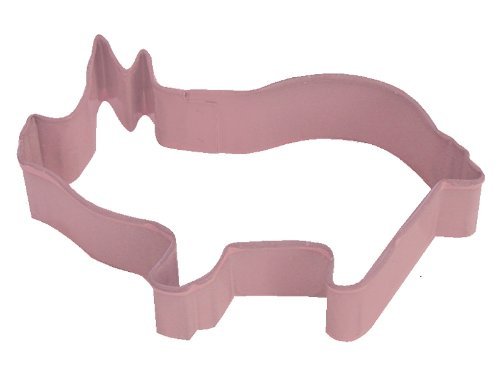 Cybrtrayd R&M Pig Cookie Cutter with Brightly Colored Durable Baked-On Polyresin Finish, 3.75-Inch