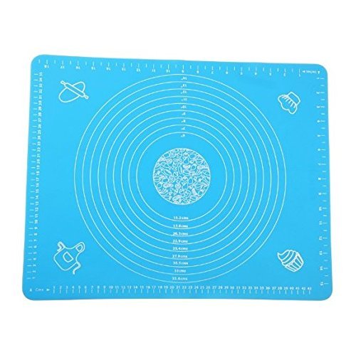 Ehdching Silicone Pastry Rolling Sugarcraft Fondant Rolling Baking Mat with Measurements