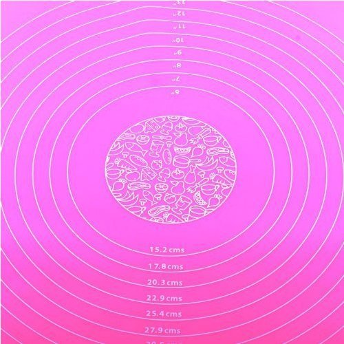 Ehdching Silicone Pastry Rolling Sugarcraft Fondant Rolling Baking Mat with Measurements N4
