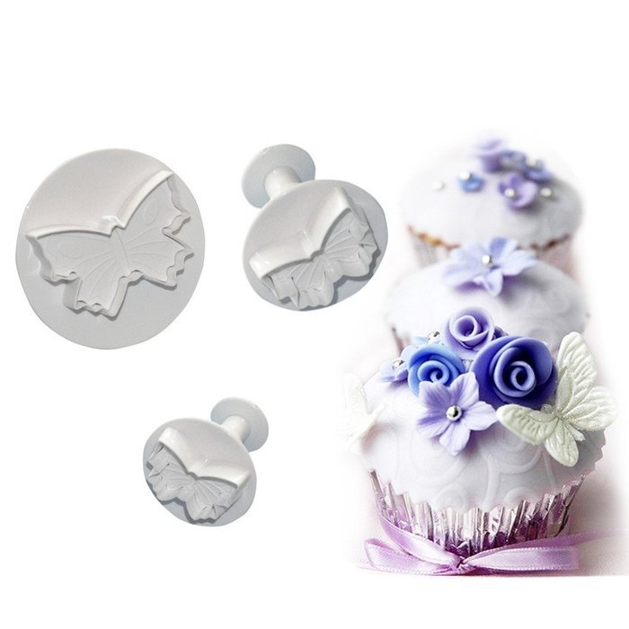 FOUR-C Sugarcraft Tools Butterfly Fondant Decorating Cutters Cake Mold Tools Color White