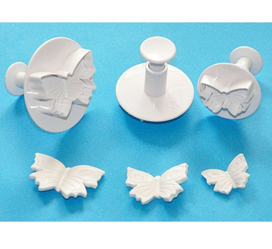 FOUR-C Sugarcraft Tools Butterfly Fondant Decorating Cutters Cake Mold Tools Color White N2
