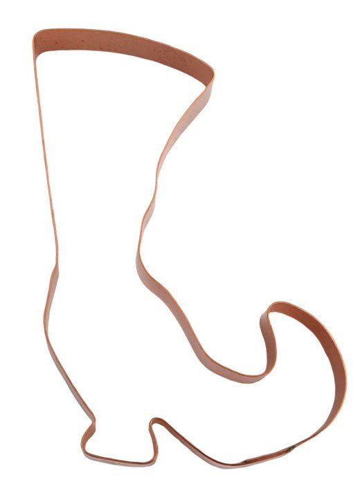 Curly Toe Witch Boot Halloween Copper Cookie Cutter