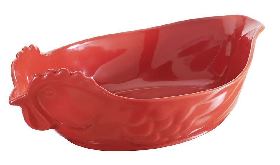 Revol 638625 Happy Cuisine Poultry Dish, Pepper Red