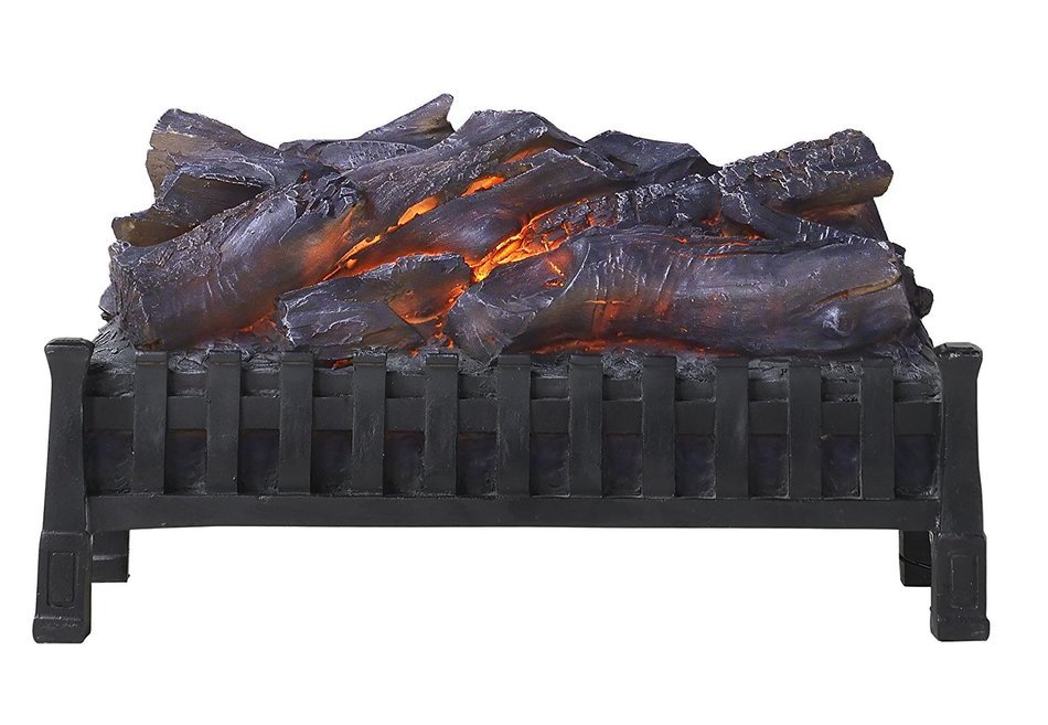 Homestar ZSLG23 Electric Crackling Log Set, 22.8" x 9.65" x 13.8", Black