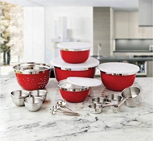 21 Piece Stainless Steel Measure & Mix Kitchen Set