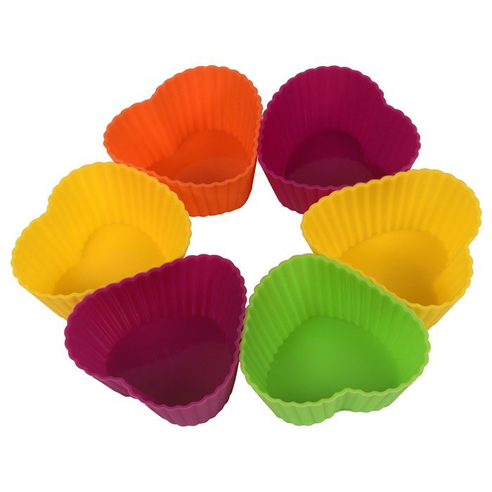 Webake Silicone Baking Cups, Cupcake Liners, Muffin Cups (12-pack, Star) N9