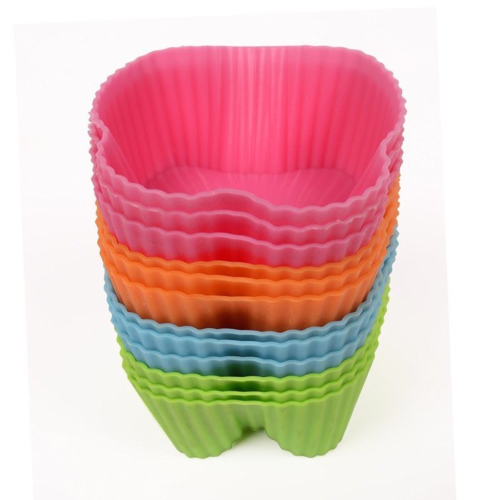 Webake Silicone Baking Cups, Cupcake Liners, Muffin Cups (12-pack, Star) N29
