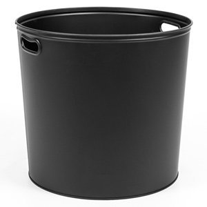 Black Steel Log Bucket - 16 inch