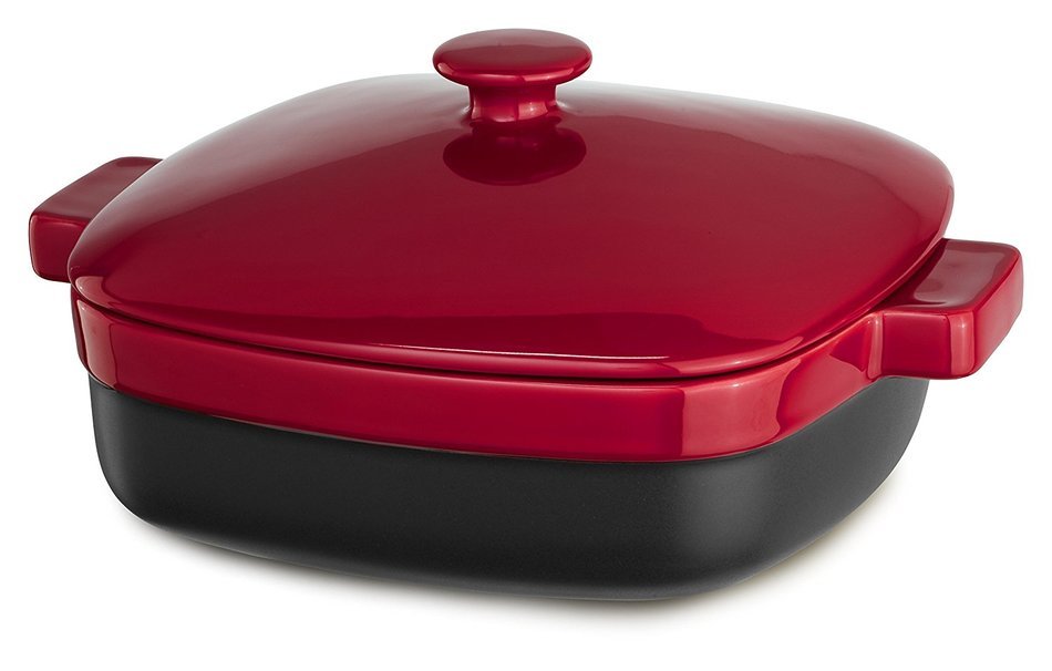 KitchenAid KBMR42CRER Streamline Ceramic Casserole, 4.2-Quart, Empire Red