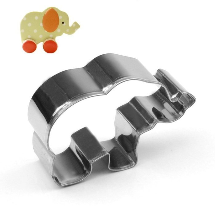 GXHUANG Elephant Cookie Cutter - Stainless Steel, for Anniversary Birthday Christmas New Year Party
