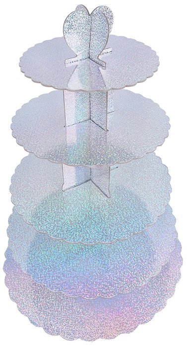 Cake Stand Tiered - Multi Colored 5 Tiered Pastry Cupcake Holder Colorful Stand Tower - 15.50"L x 22.50"H x 15.50"W