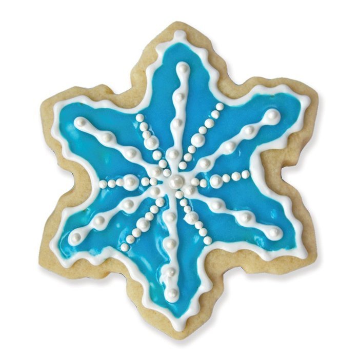 Snowflake Cookie and Fondant Cutter - Ann Clark - 4.4 Inches - US Tin Plated Steel N2
