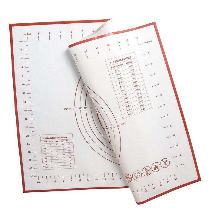 Large platinum silicone Baking-Mat With Measurements - 23.6''x15.7'' dough Graduated Non-Stick Cookie Sheet -...