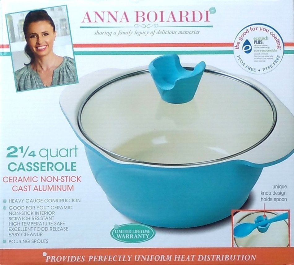 Non-Stick Round Casserole Color: Verona Sky