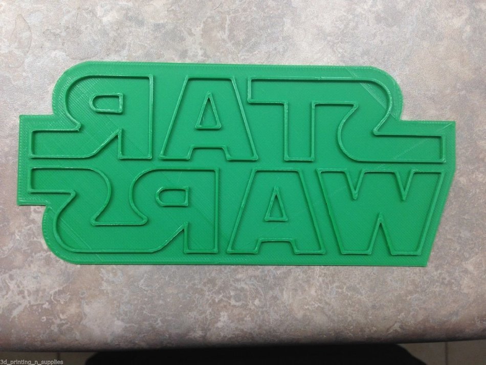 STAR WARS Logo Fondant and Cookie Cutter - 3D Printed Plastic