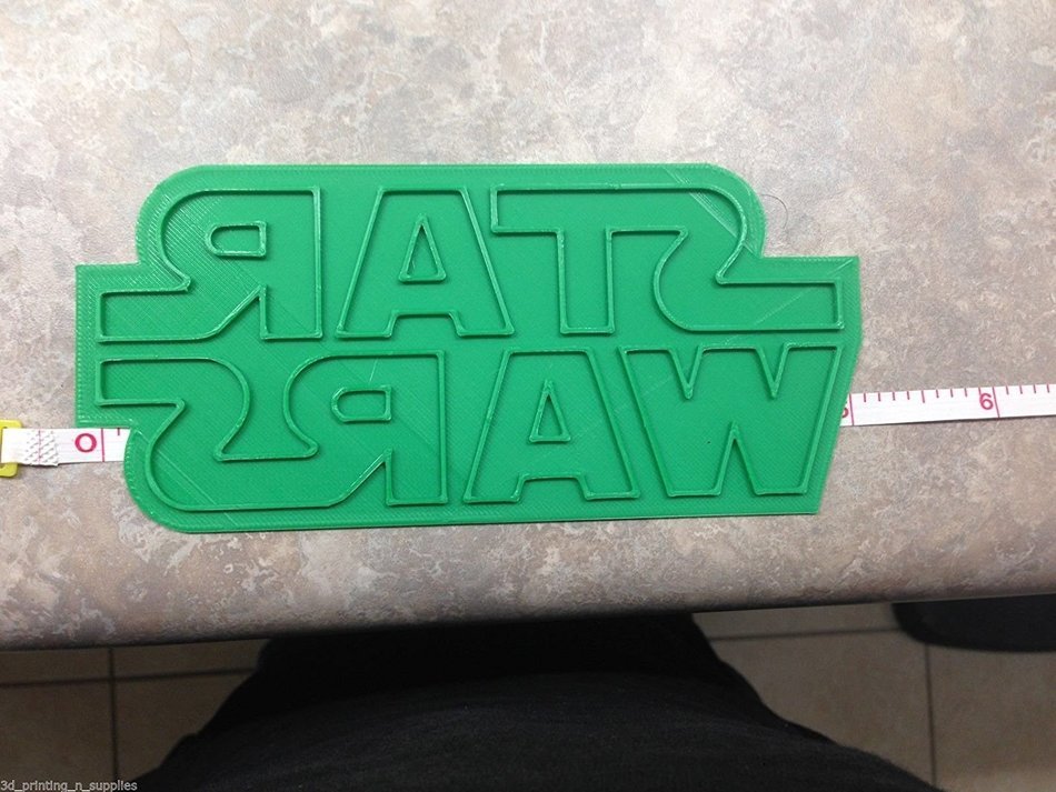 STAR WARS Logo Fondant and Cookie Cutter - 3D Printed Plastic N2