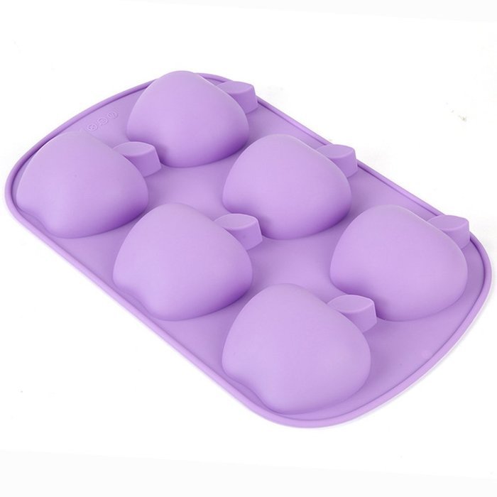 Always Your Chef 6-Cavity Silicone Baking Cake Cups, Candy Molds & Chocolates Molds & Ice Cube Trays, Apple Shaped...
