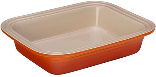 Le Creuset Flame Stoneware Deep Dish Baker, 2.3 Quart