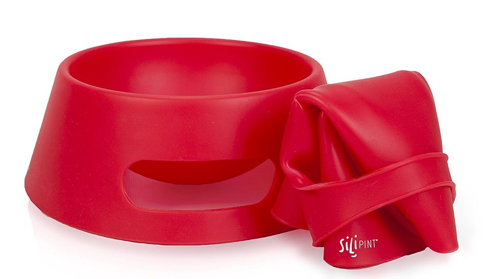 SILIPINT Unbreakable Silicone Aqua-Fur Dog Bowl, 1 L N13