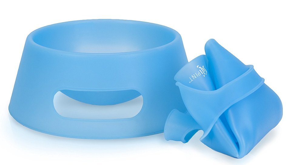 SILIPINT Unbreakable Silicone Aqua-Fur Dog Bowl, 1 L N16