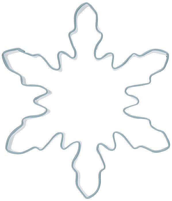 R & M Polyresin Coated Snowflake Wide Cookie Cutter, 5-Inch, Blue N2
