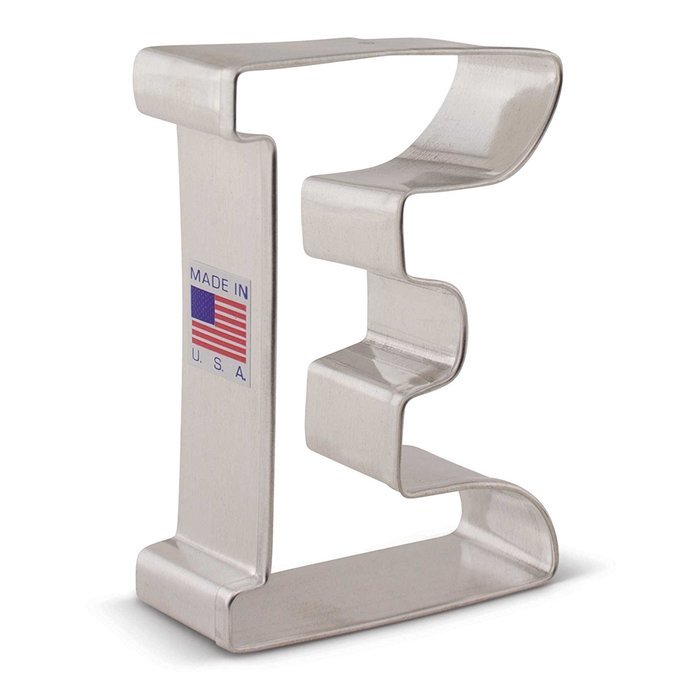 Ann Clark 3-Inch Letter "E" Cookie Cutter | Tin-Plated Steel | Dishwasher Safe | Measures 3" L x 3" W | Made in...