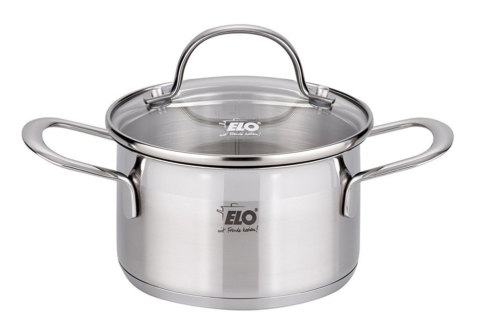 ELO Top Collection Stainless Steel Kitchen Induction Cookware Set w/ Roaster, Shock Resistant Glass Lids and Integrated... N2