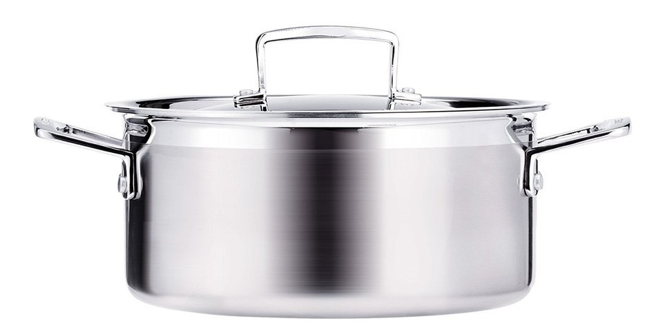 Le Creuset Tri-Ply Stainless Steel 3-Liters Covered Casserole/Stockpot N2
