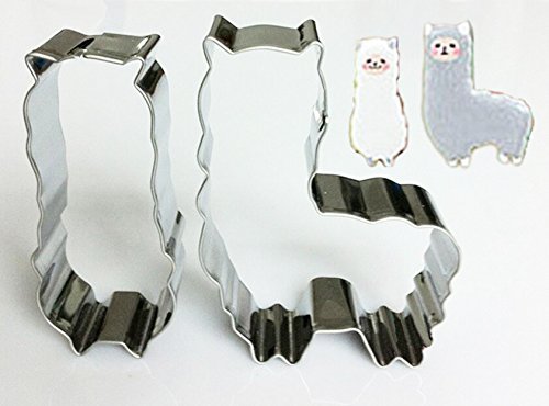 Cookie Cutter, KOOTIPS 2 Pcs/Set Cute Alpaca Shape Stainless Steel Cookie Cutter Fondant Cutter Cookie Cutter...