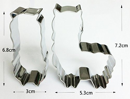 Cookie Cutter Kootips Pcs Set Cute Alpaca Shape Stainless Steel Cookie Cutter Fondant Cutter