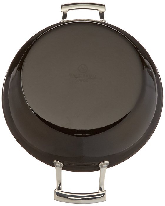 Mario Batali by Dansk Light Enameled Cast Iron Round Casserole, 4-Quart, Black N8