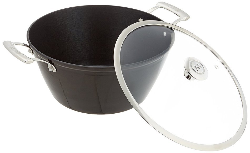 Mario Batali by Dansk Light Enameled Cast Iron Round Casserole, 4-Quart, Black N11