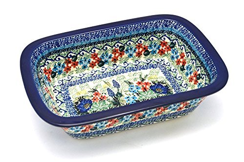 Polish Pottery Baker - Rectangular with Grip Lip - Unikat Signature U4695