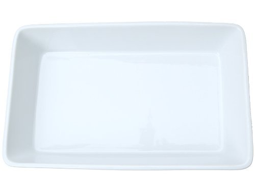 BIA Cordon Bleu 905387 3.75-Quart White Porcelain Ribbed Baking Dish, 14-Inch N5