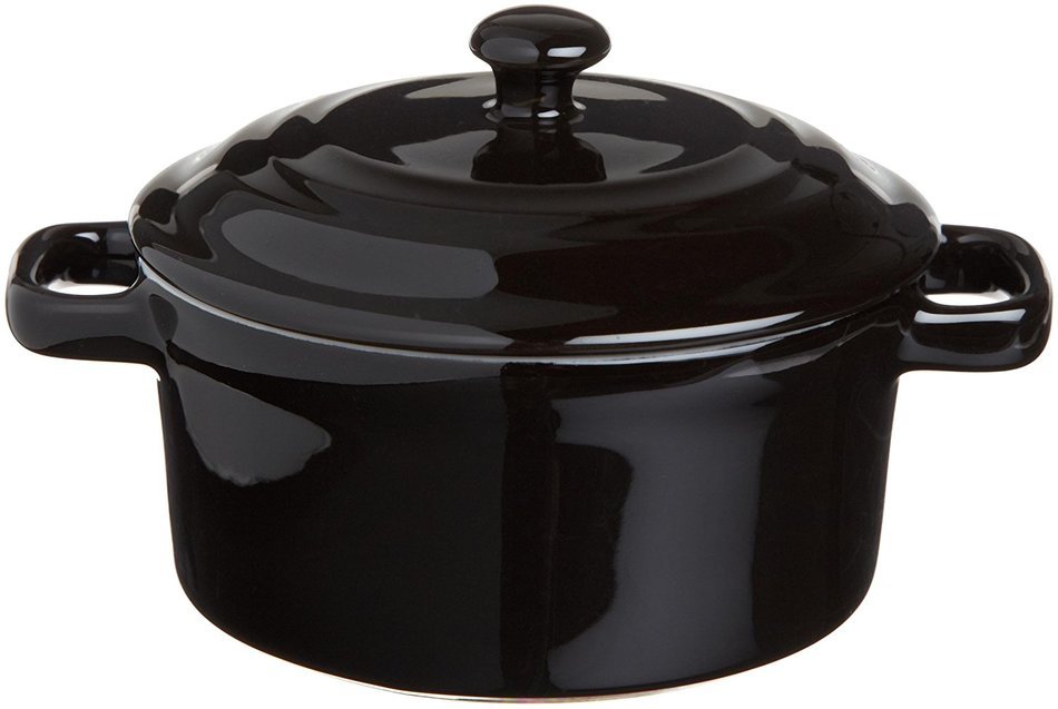 Tognana Mininova 5-Inch Minicasserole with Lid Lory, Black,1-Piece