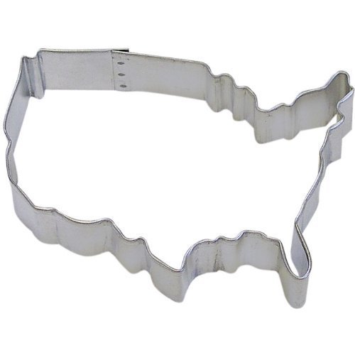 United States Map Tin Cookie Cutter 4" B1451x
