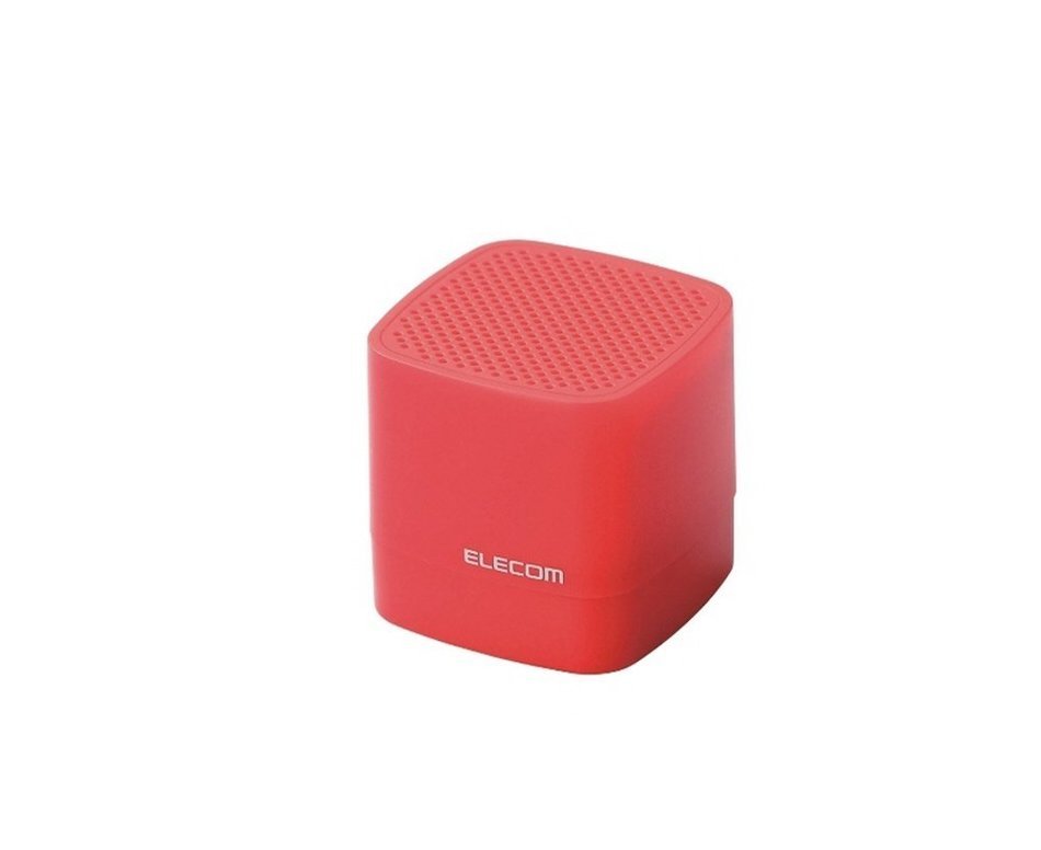 Elecom "Minicube Bluetooth Speaker For Smartphone (Red Color)"
