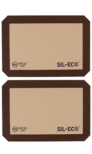 Sil-Eco E-99125 Non-Stick Silicone Baking Liner, Quarter Sheet Size, 8-1/4" x 11-3/4" (2 Pack)