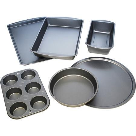 BakerEze 6-Piece Non-stick Bakeware Set, Provides Uniform Heating So Food Bakes Evenly