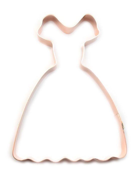 4 Inch Pretty Dress Copper Cookie Cutter