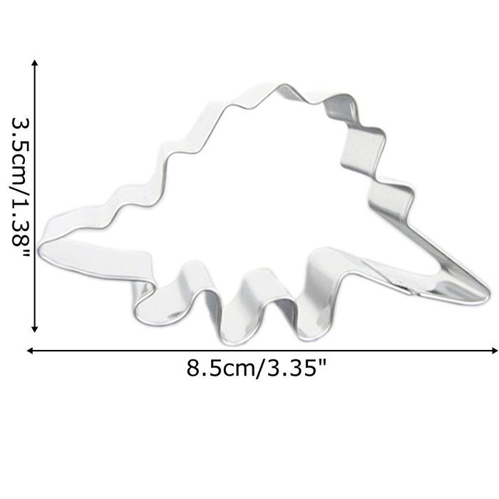 Baking Cookie Cutter Set, Dinosaur Mold, Set of 4pcs, Stainless Steel, by Delight eShop N7