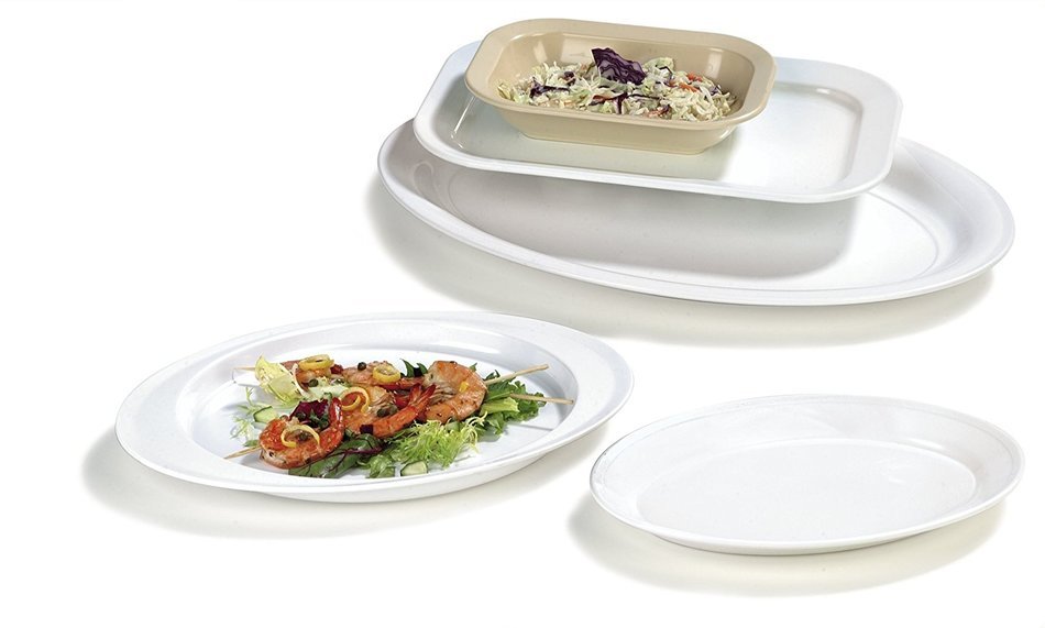 Carlisle 4374525 Melamine Baker/Server, 32.1 fl. oz. Capacity, 10-3/64" L x 7.51" W x 2" H, Tan (Case of 12) N3