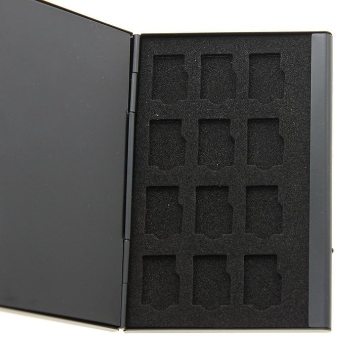 HuaYang 24 in 1 Aluminum Memory TF Micro SD Game Card Storage Case Box Protector Holder