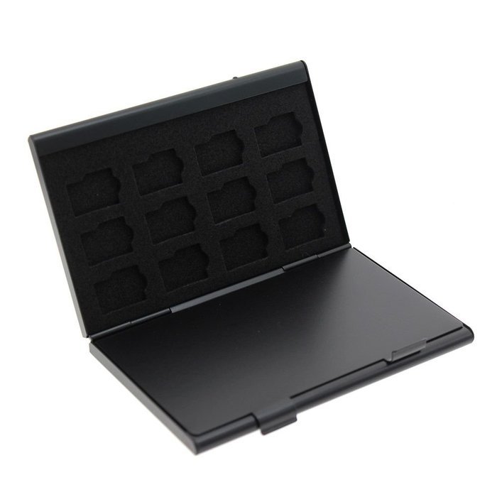 HuaYang 24 in 1 Aluminum Memory TF Micro SD Game Card Storage Case Box Protector Holder N2