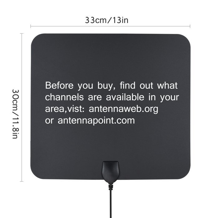 1PLUS TV Antenna 50 Miles Range Amplified Digtial TV Antenna with Detachable Amplifier, HDTV Indoor Antenna for... N2