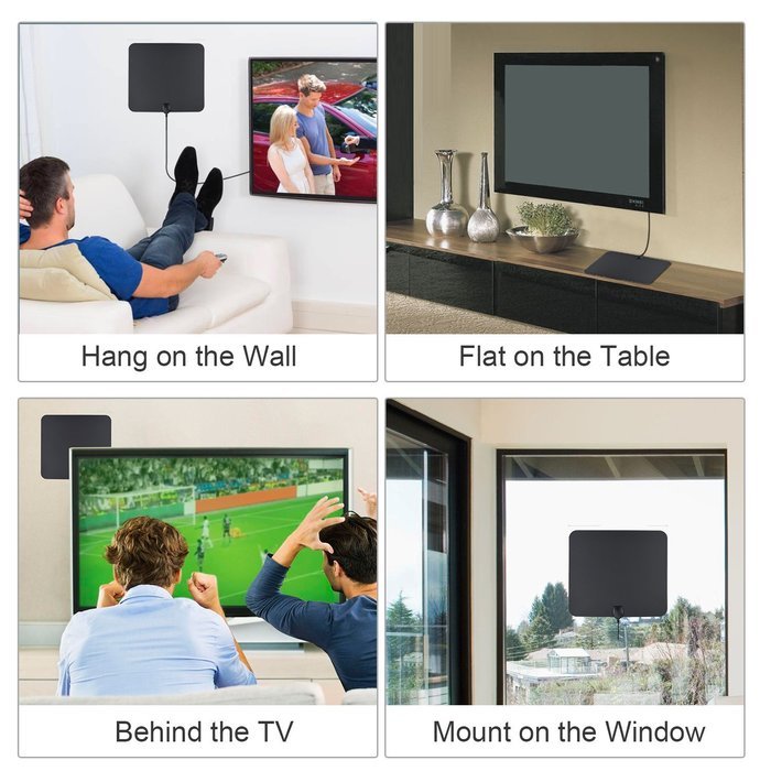 1PLUS TV Antenna 50 Miles Range Amplified Digtial TV Antenna with Detachable Amplifier, HDTV Indoor Antenna for... N6