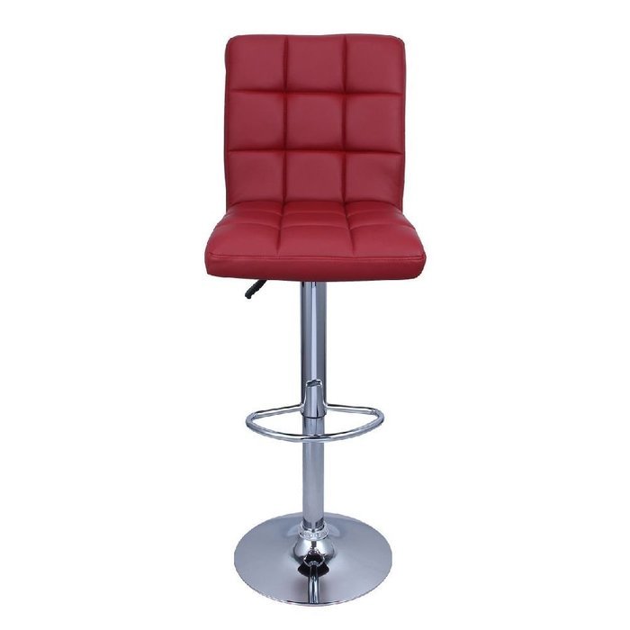 2x Merlot Red Bar Stools Modern Swivel Dinning Counter Chair Barstools Set N2